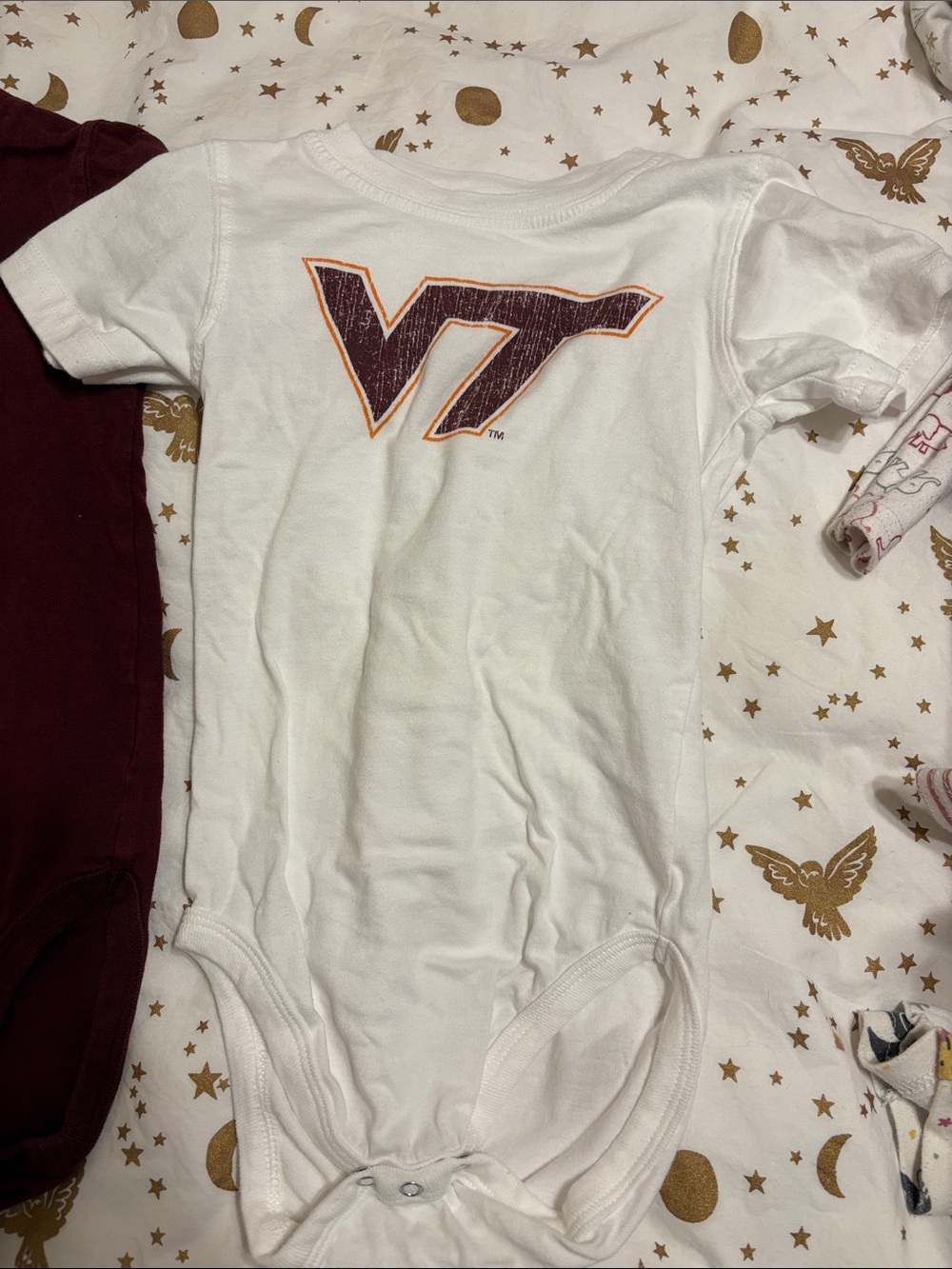 3 Virginia Tech Infant Bodysuit Set - Orange, Maroon, White 24 month - Picture 5 of 8